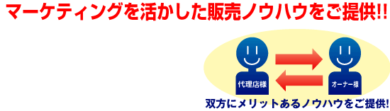 マーケティングを活かした販売ノウハウをご提供!!